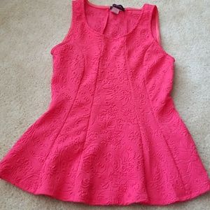 Magenta Floral Peplum Top